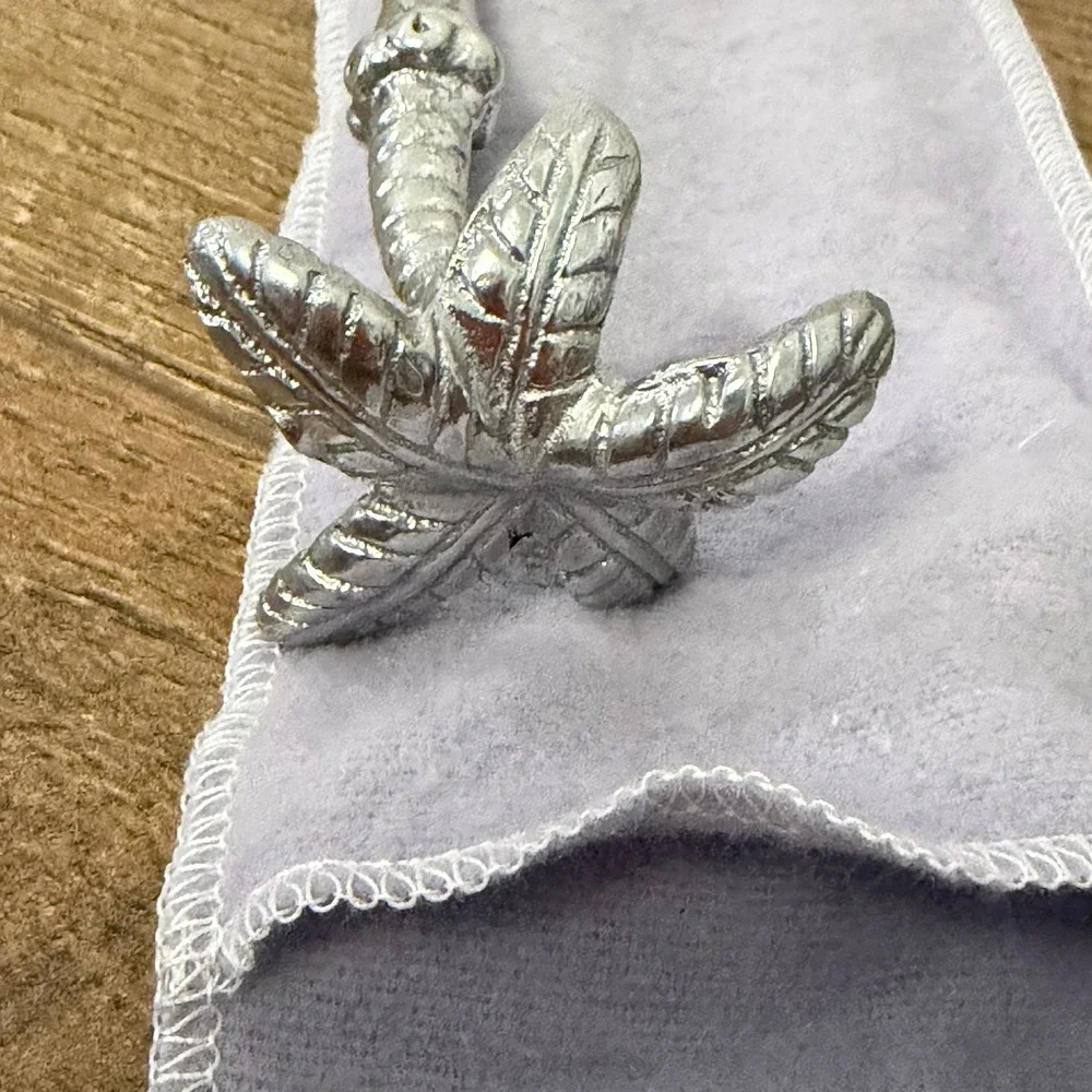 Mariposa Palm Tree Cheese Spreader Silver